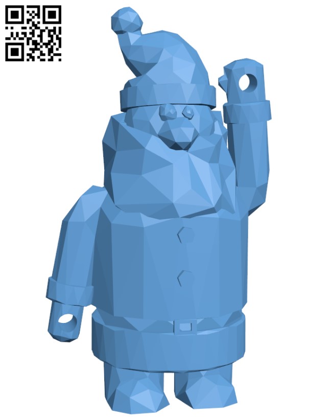 Low poly santa combiner H001163 file stl free download 3D Model for CNC and 3d printer