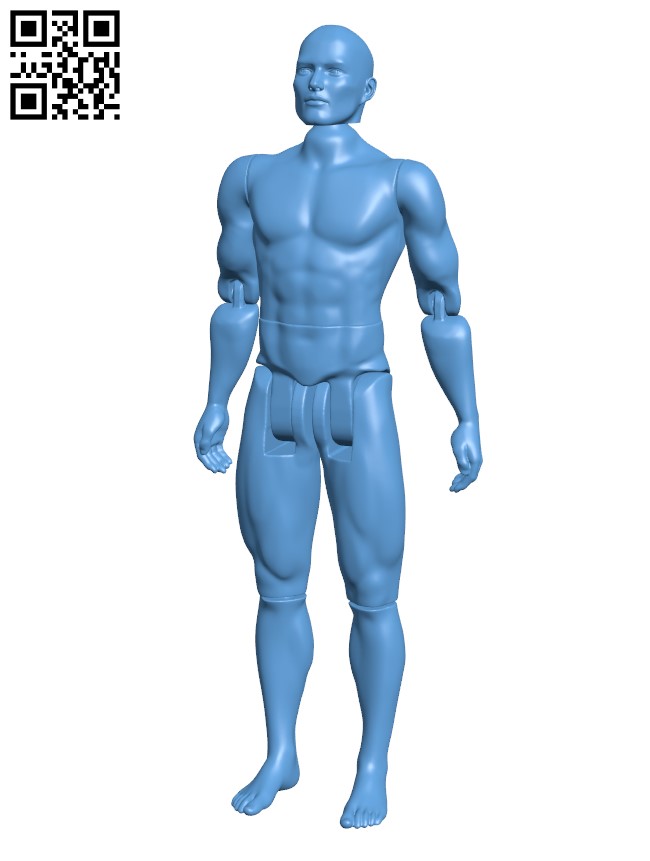 Hero Articulated Action Figure 3d Print And Customize 3D Print Model ... - Male ArticulateD Figure H000789 File Stl Free DownloaD 3D MoDel For CNC AnD 3D Printer