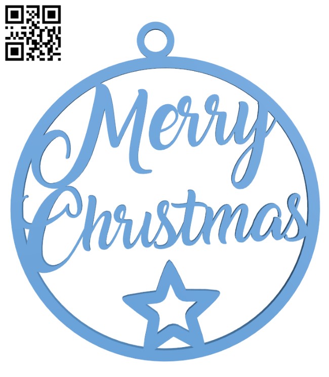 Merry christmas circle H001126 file stl free download 3D Model for CNC and 3d printer
