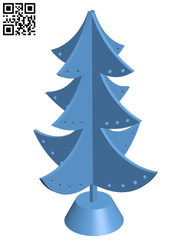 Miniature christmas tree H001052 file stl free download 3D Model for CNC and 3d printer
