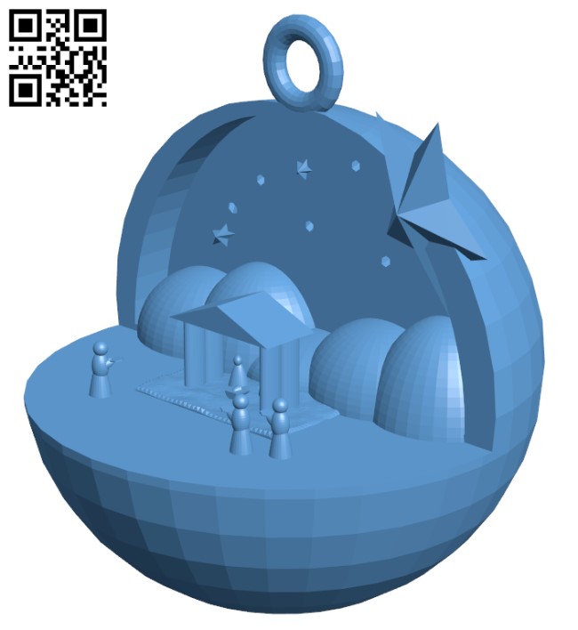 Nativity Bulb - Tinkercad Christmas H001295 file stl free download 3D Model for CNC and 3d printer