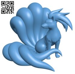 Ninetales(Pokemon) H000771 file stl free download 3D Model for CNC and 3d printer