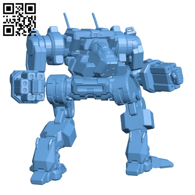 Nova Prime, aka (Black Hawk) for Battletech - Robot H000645 file stl free download 3D Model for CNC and 3d printer