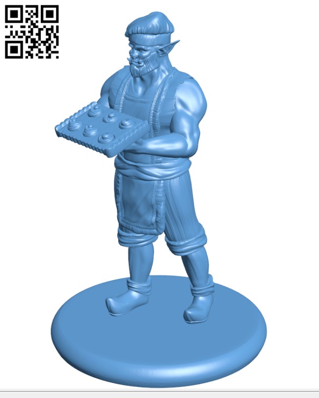 Orc Baker H000509 file stl free download 3D Model for CNC and 3d printer