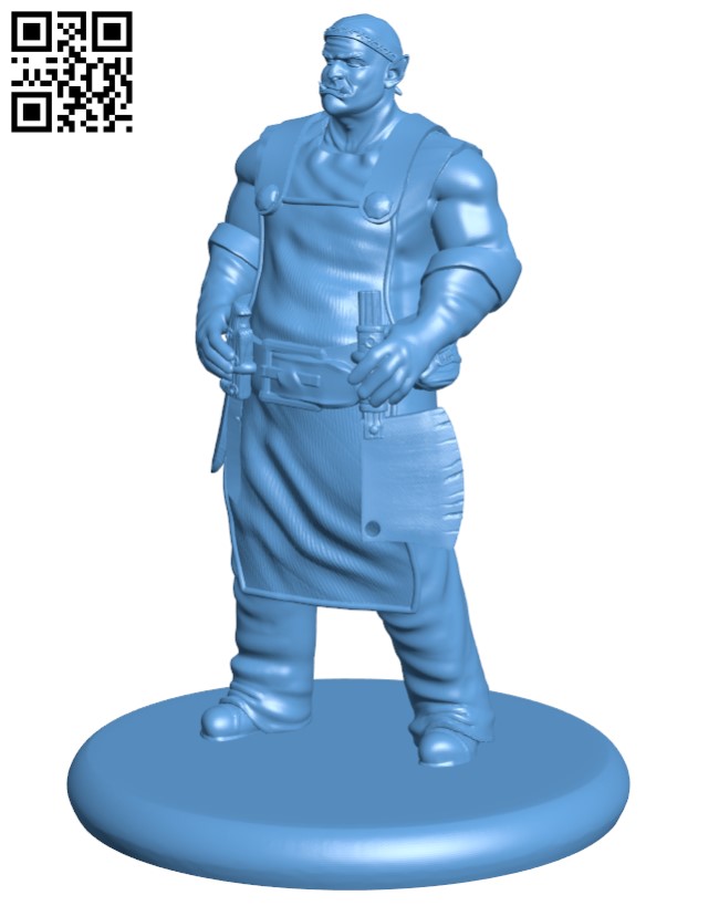 Orc Butcher H000539 file stl free download 3D Model for CNC and 3d printer