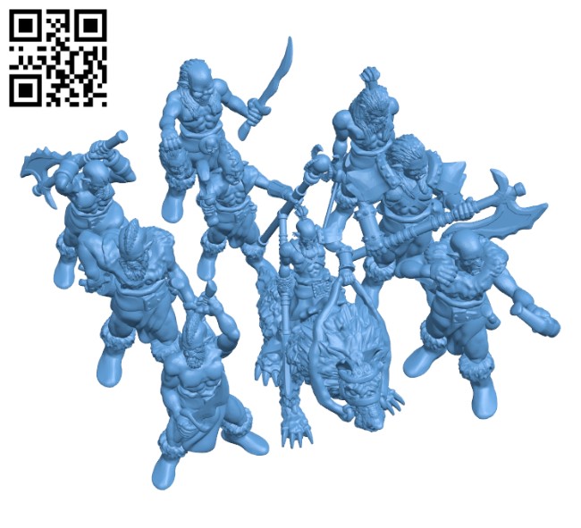 Orc Horde Set H000919 file stl free download 3D Model for CNC and 3d printer