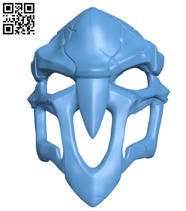 OverWatch's Reaper Mask H000888 file stl free download 3D Model for CNC and 3d printer