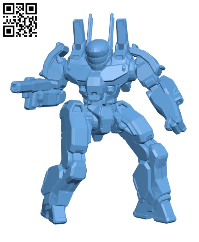 PXH-1D Phoenix Hawk for Battletech - Robot H000621 file stl free download 3D Model for CNC and 3d printer