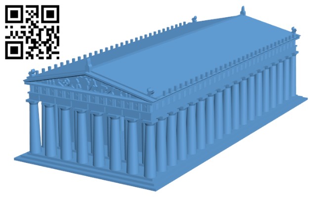Parthenon - Greece H000511 file stl free download 3D Model for CNC and 3d printer