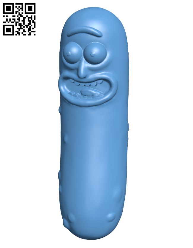 Pickle Rick H000512 file stl free download 3D Model for CNC and 3d printer