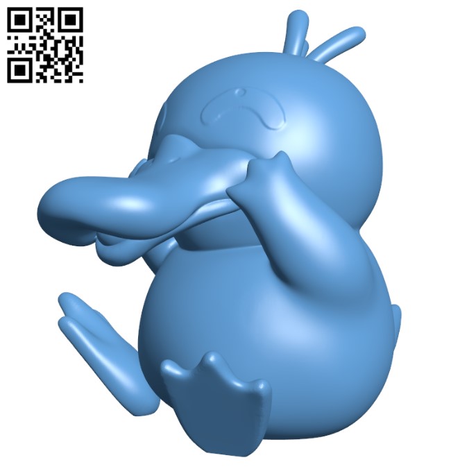 Psyduck(Pokemon) H000542 file stl free download 3D Model for CNC and 3d printer