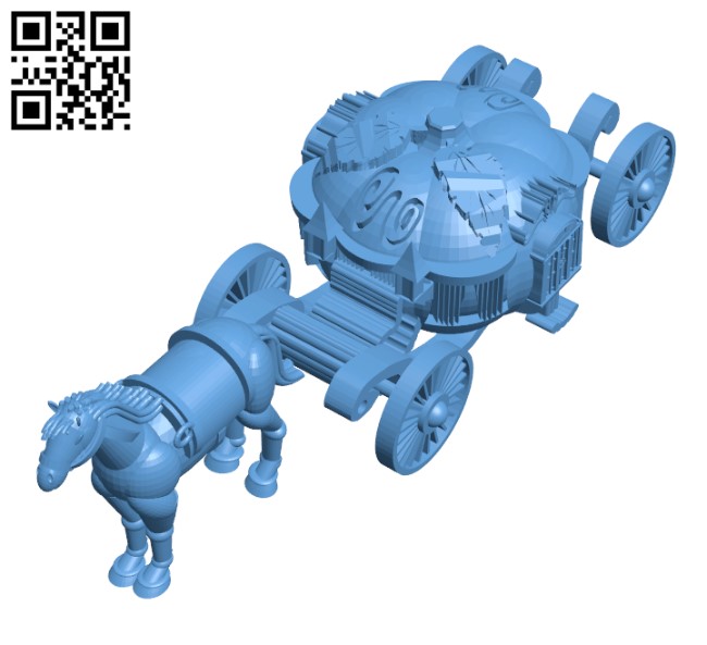 Pumpkin carriage - Halloween H000955 file stl free download 3D Model for CNC and 3d printer