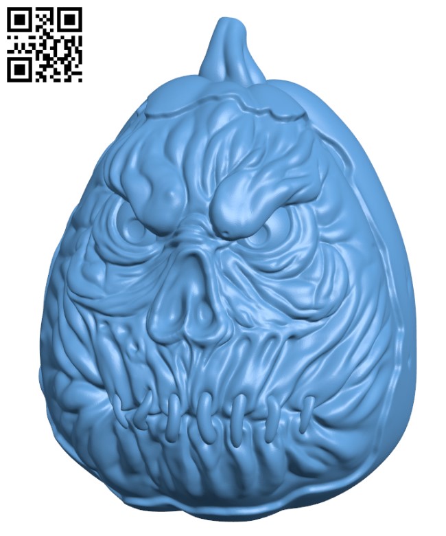 Pumpkin for Halloween H001057 file stl free download 3D Model for CNC and 3d printer