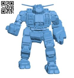 QKD-4D Quickdraw for Battletech – Robot H000646 file stl free download 3D Model for CNC and 3d printer
