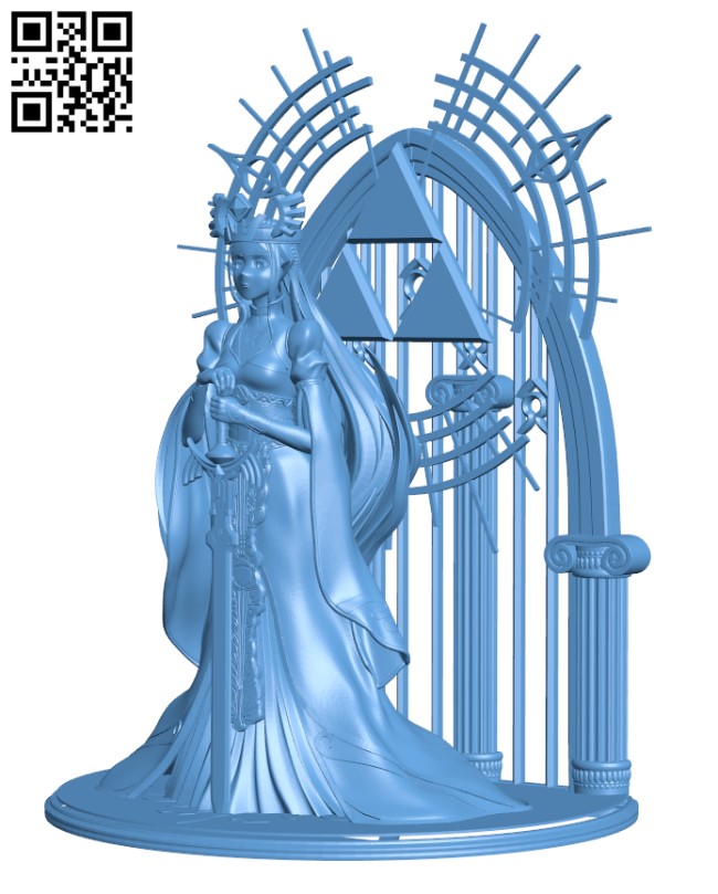 Queen Zelda H000571 file stl free download 3D Model for CNC and 3d printer
