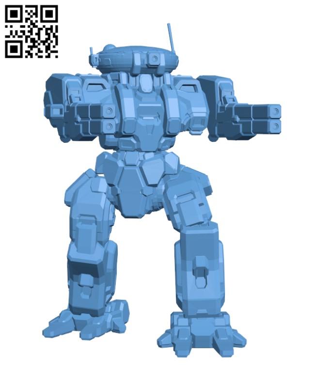 RFL-IIC Rifleman for Battletech - Robot H000647 file stl free download 3D Model for CNC and 3d printer