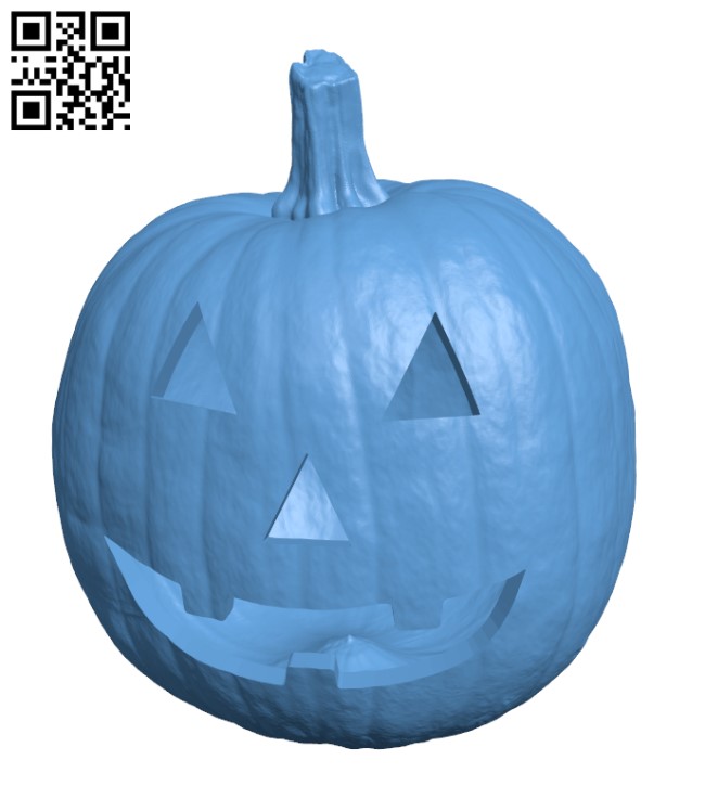 Realistic Jack O lantern - Halloween H000957 file stl free download 3D Model for CNC and 3d printer
