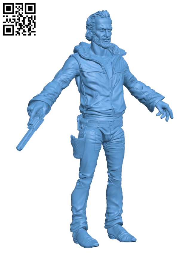 Rick Grimes H000863 file stl free download 3D Model for CNC and 3d printer