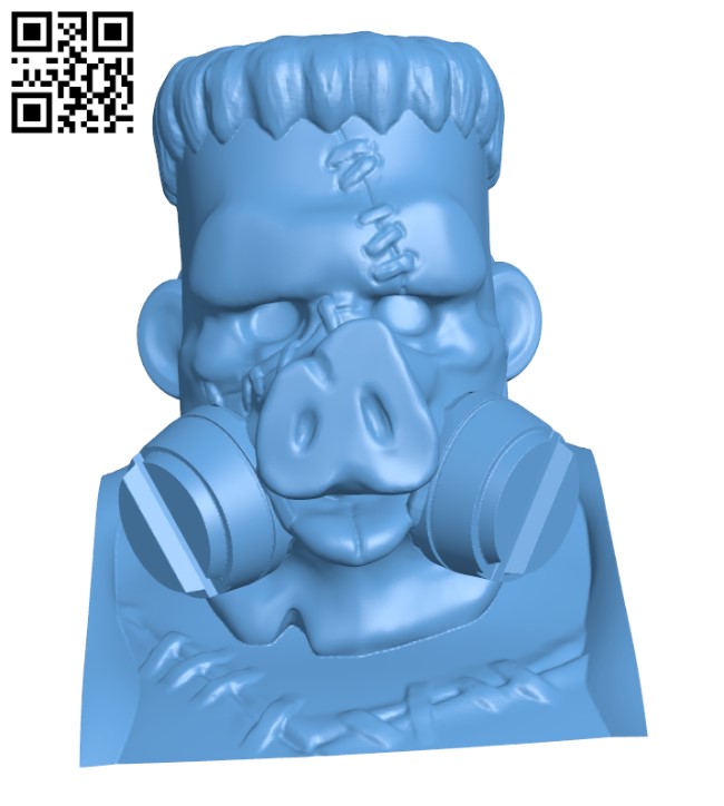 Roadhog head- Halloween skin H001245 file stl free download 3D Model for CNC and 3d printer