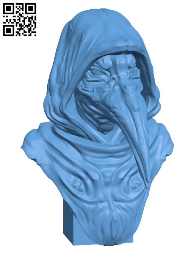 SCP-049 - The plague Doctor H000744 file stl free download 3D Model for CNC and 3d printer