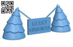 Sagging Christmas Sign H001002 file stl free download 3D Model for CNC and 3d printer