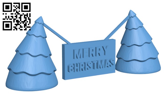 Sagging Christmas Sign H001002 file stl free download 3D Model for CNC and 3d printer