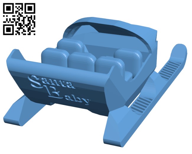 Santa Baby Sleigh H001172 file stl free download 3D Model for CNC and 3d printer