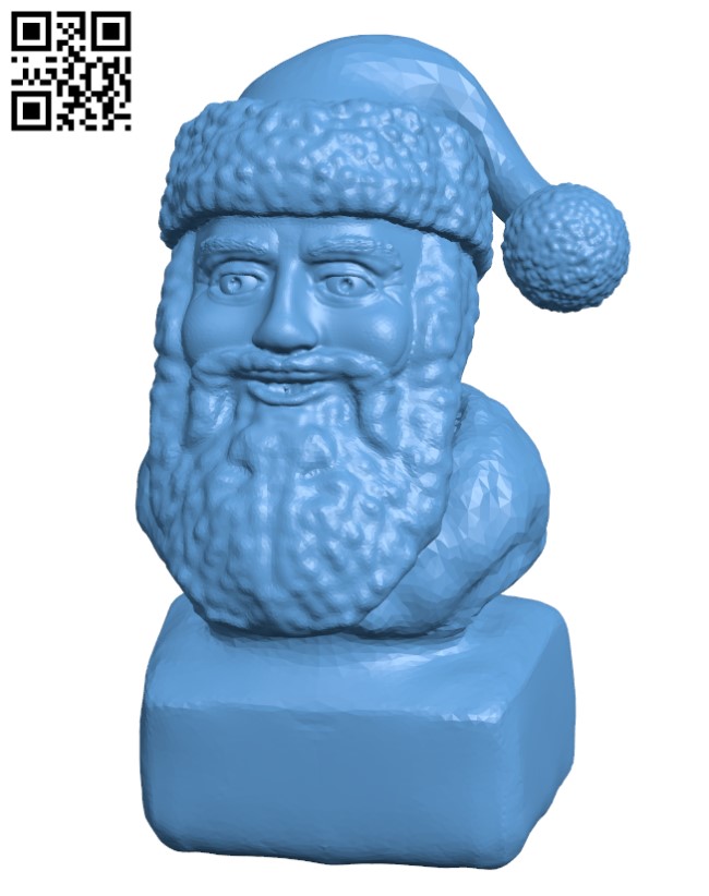 Santa Claus bust H001303 file stl free download 3D Model for CNC and 3d printer