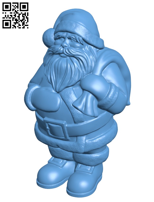 Santa Claus supportless H001061 file stl free download 3D Model for CNC and 3d printer