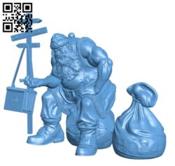 Santa on his way H001187 file stl free download 3D Model for CNC and 3d printer