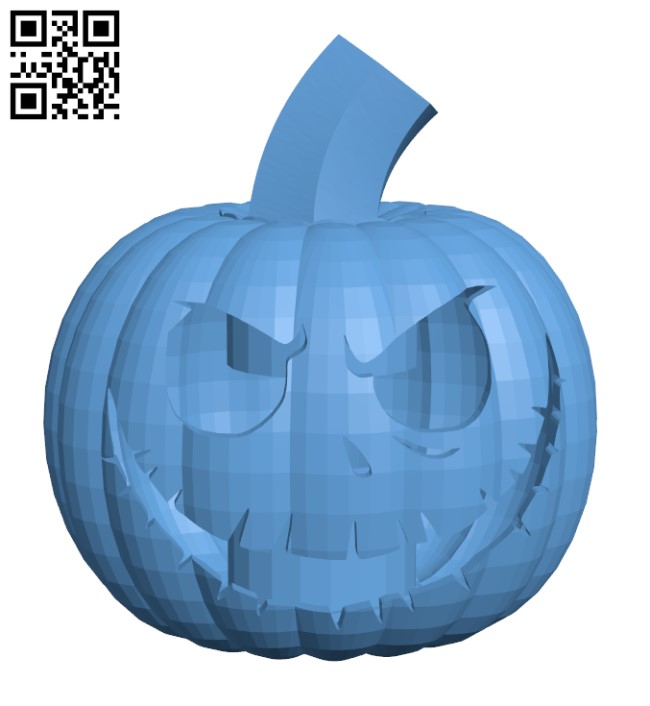 Scary Halloween Pumpkin H001003 file stl free download 3D Model for CNC and 3d printer