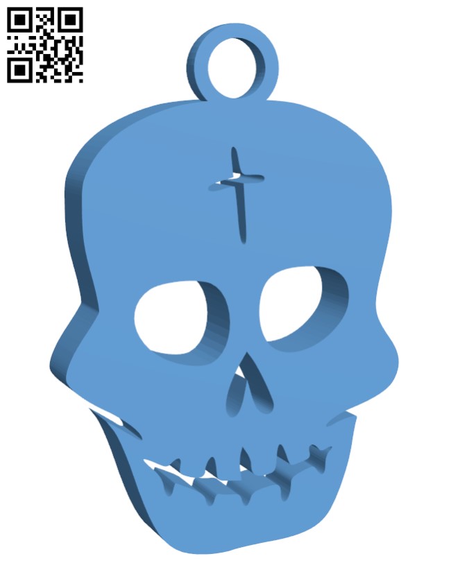 Skull earring H001065 file stl free download 3D Model for CNC and 3d printer