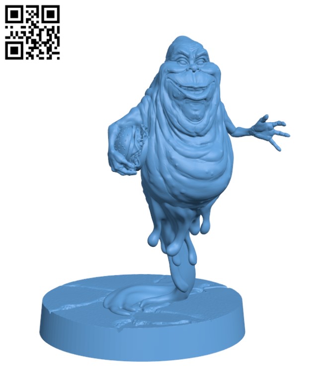 Slimer with hamburger H000684 file stl free download 3D Model for CNC and 3d printer