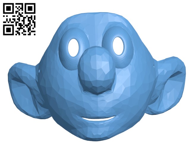Smurf Mask- Halloween Costume H001129 file stl free download 3D Model for CNC and 3d printer