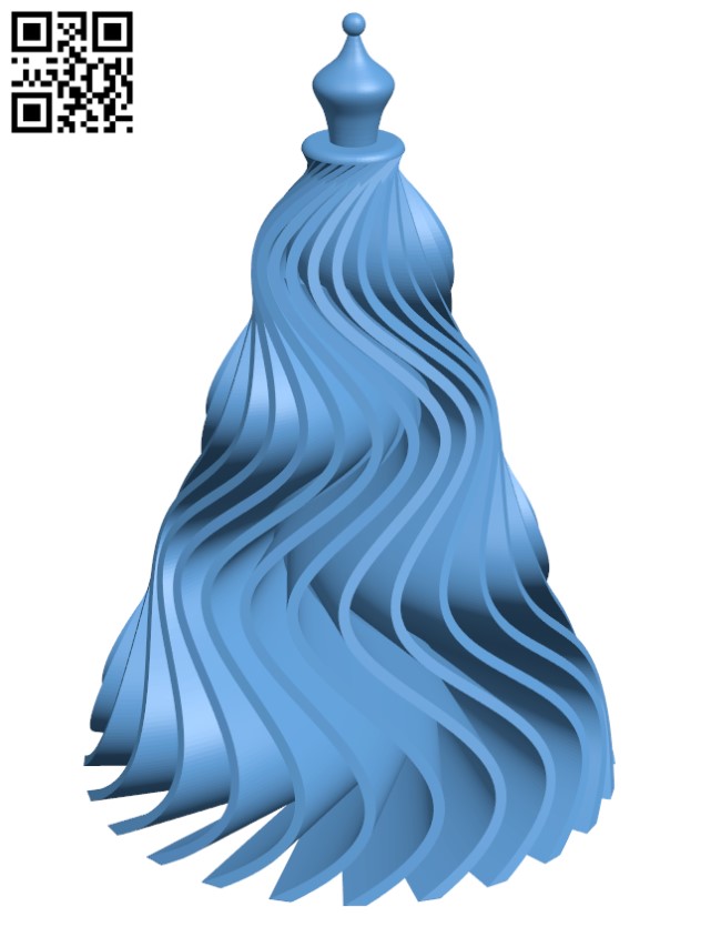 Spiral Christmas Tree H001309 file stl free download 3D Model for CNC and 3d printer