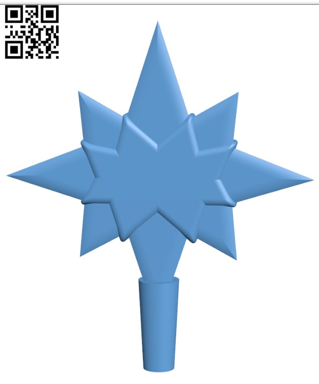 Star for christmas tree H001132 file stl free download 3D Model for CNC and 3d printer