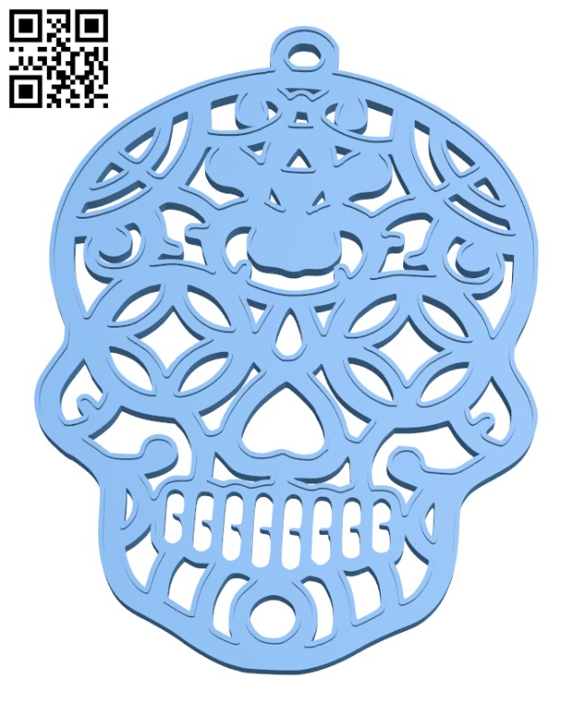 Sugar Skull Halloween Decoration H001068 file stl free download 3D Model for CNC and 3d printer