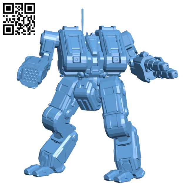 TNS-4S Thanatos for Battletech - Robot H000655 file stl free download 3D Model for CNC and 3d printer