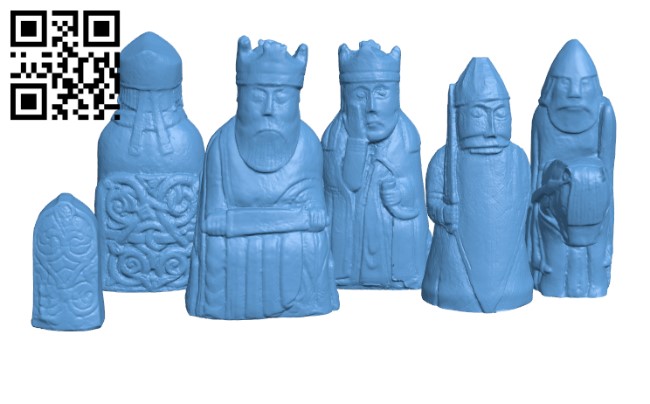 The Lewis Chessmen at The National Museum of Scotland H000717 file stl free download 3D Model for CNC and 3d printer