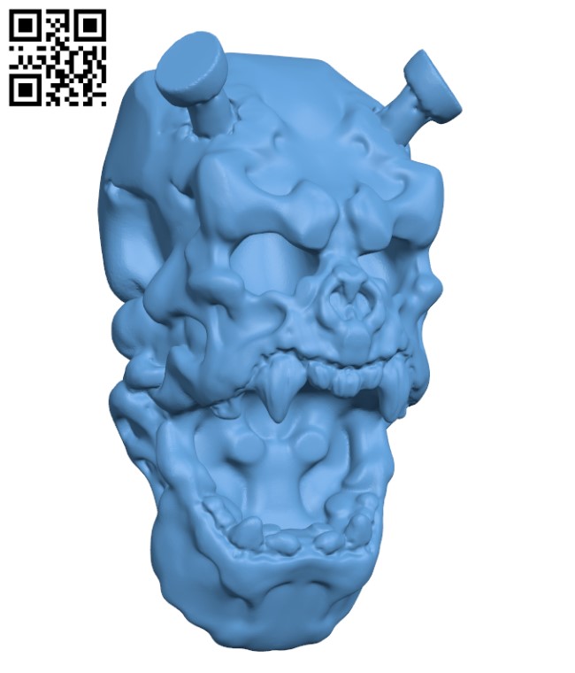 Troll Face - Halloween H001255 file stl free download 3D Model for CNC and 3d printer