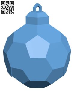 Truncated Icosahedron Christmas Ornament H001256 file stl free download 3D Model for CNC and 3d printer