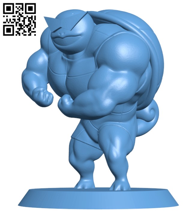 Ultra swole Squirtle H000603 file stl free download 3D Model for CNC and 3d printer