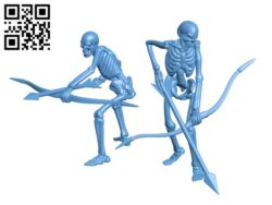 Undead Skeleton Archers H000896 file stl free download 3D Model for CNC and 3d printer