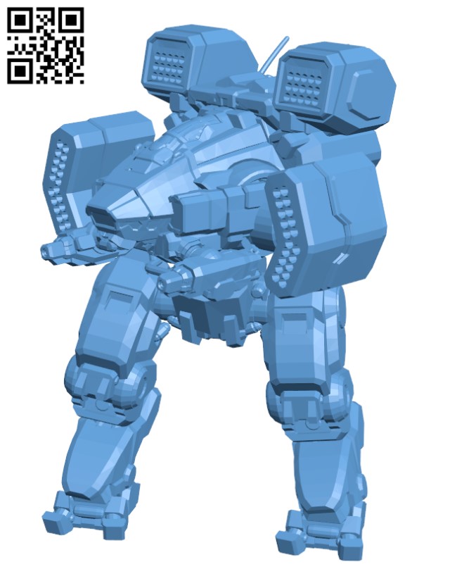 VKG-2F Viking for Battletech - Robot H000898 file stl free download 3D Model for CNC and 3d printer
