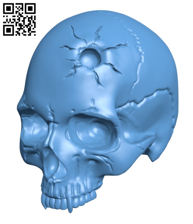 Vampire Skull H001197 file stl free download 3D Model for CNC and 3d printer
