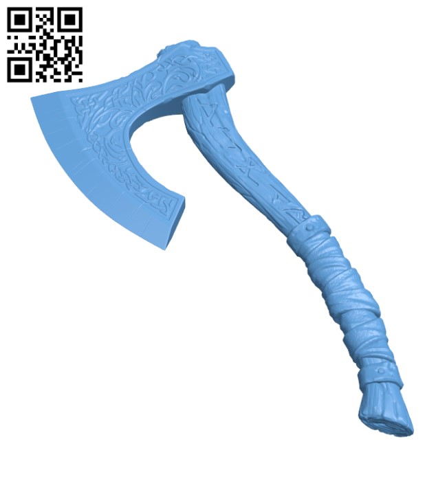 Viking axe H000927 file stl free download 3D Model for CNC and 3d printer