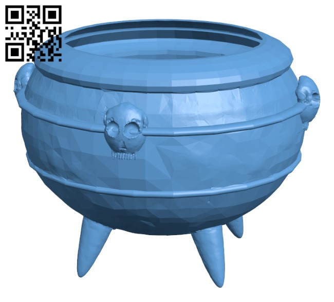 Witch's Cauldron Halloween Prop H001259 file stl free download 3D Model for CNC and 3d printer