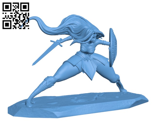 Wonder Woman H000839 file stl free download 3D Model for CNC and 3d printer