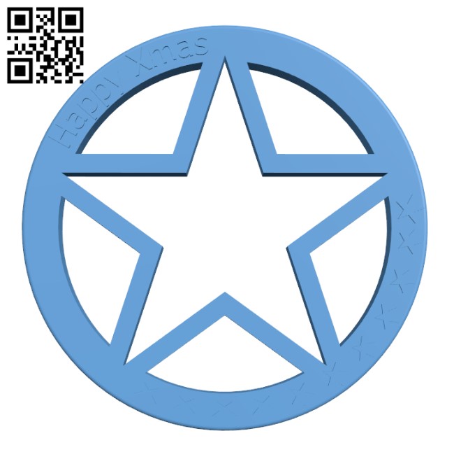 Xmas Star H001016 file stl free download 3D Model for CNC and 3d printer