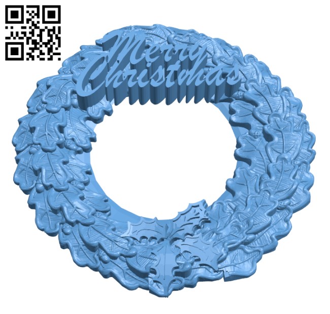 Xmas wreath H001377 file stl free download 3D Model for CNC and 3d printer
